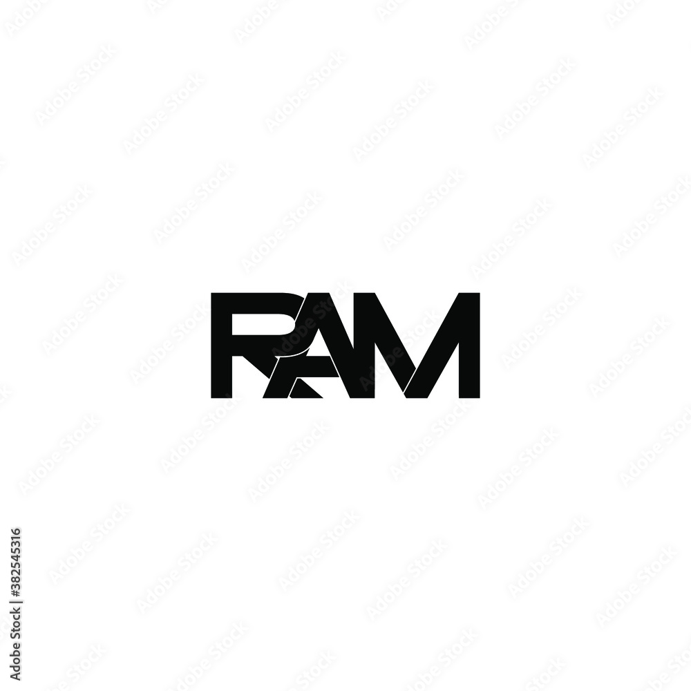 ram letter original monogram logo design ram letter original monogram logo design