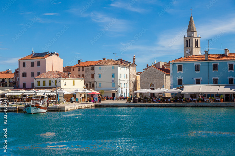 The seafront in Fažana town, Istra, the Adriatic Sea in Croatia