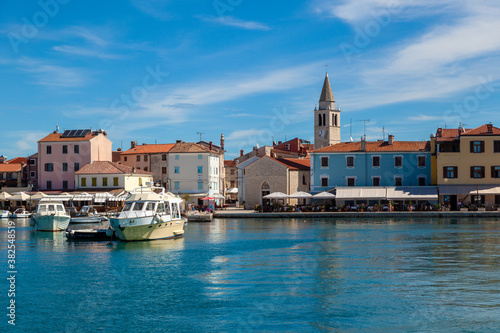 The seafront in Fa  ana town  Istra  the Adriatic Sea in Croatia