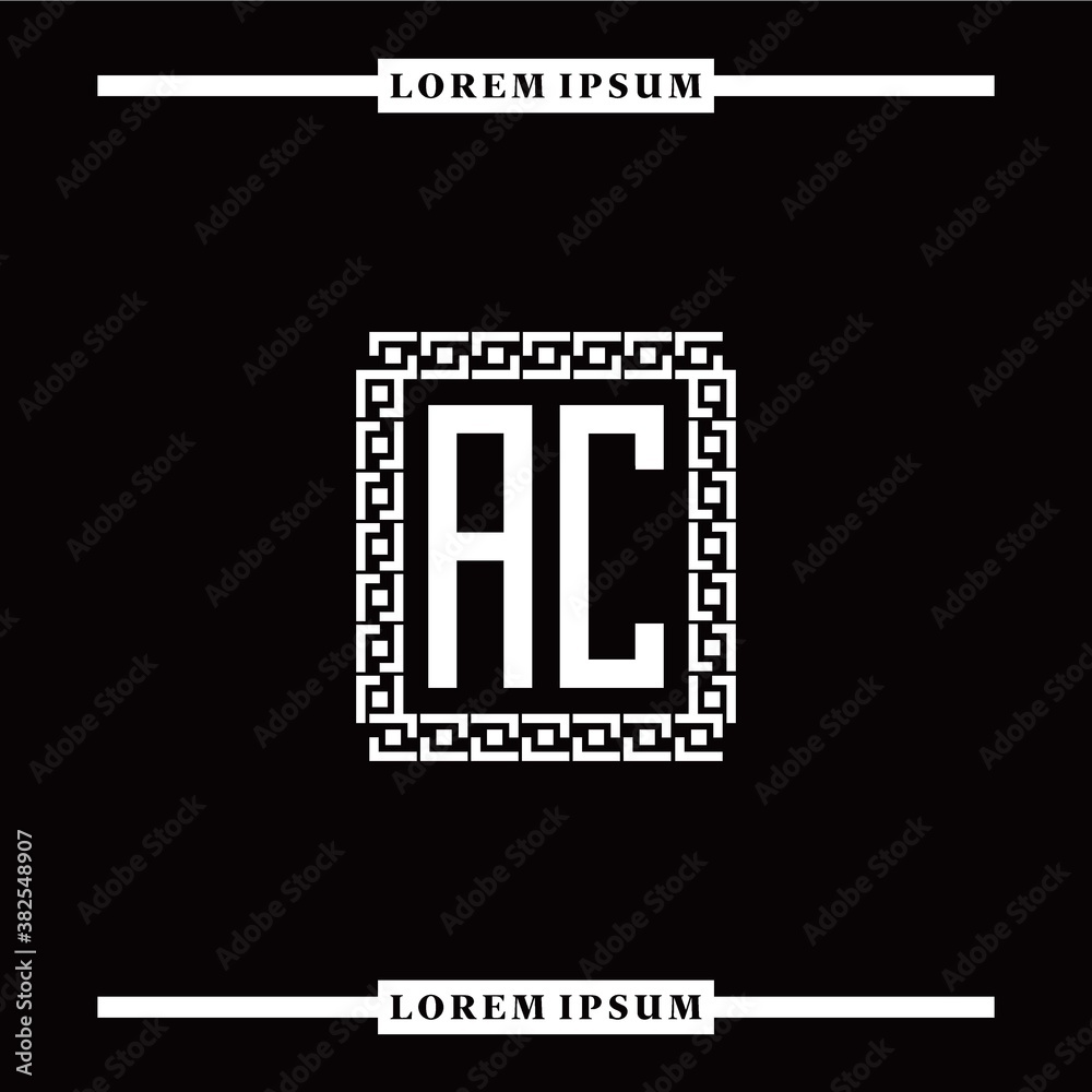 A C collection of initial logo designs with luxurious frame elements A C collection of initial logo designs with luxurious frame elements