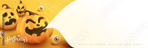 Halloween banner or party invitation background