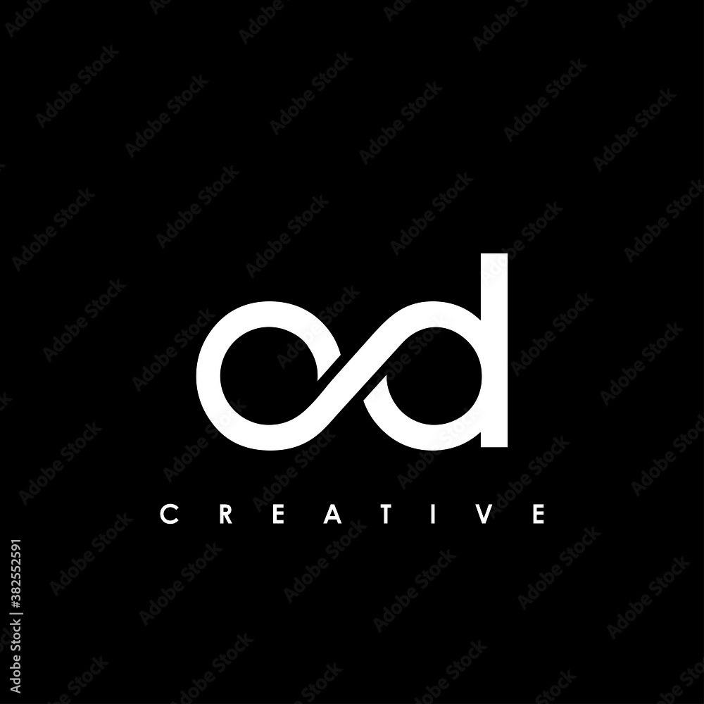 OD Letter Initial Logo Design Template Vector Illustration - obrazy, fototapety, plakaty 