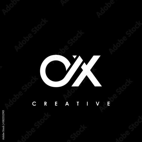 OX Letter Initial Logo Design Template Vector Illustration
