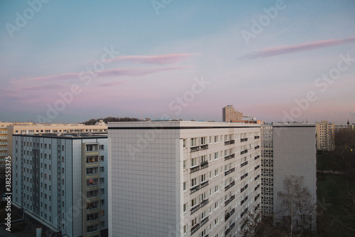 Winter sunset above Friedrichshain photo