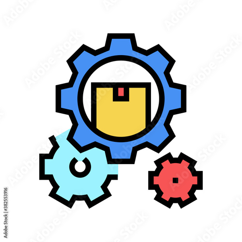 delivering working mechanism color icon vector. delivering working mechanism sign. isolated symbol illustration