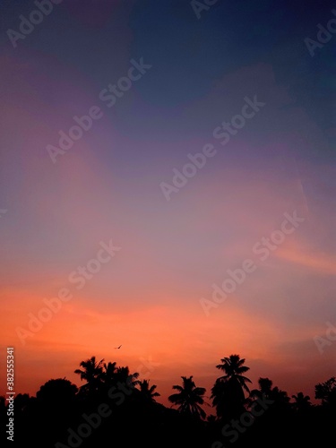 sunset in the sky