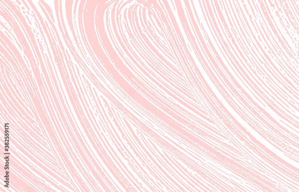Grunge texture. Distress pink rough trace. Glamoro