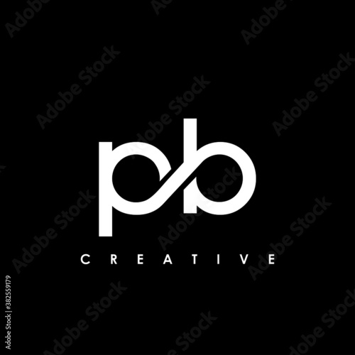 PB Letter Initial Logo Design Template Vector Illustration photo