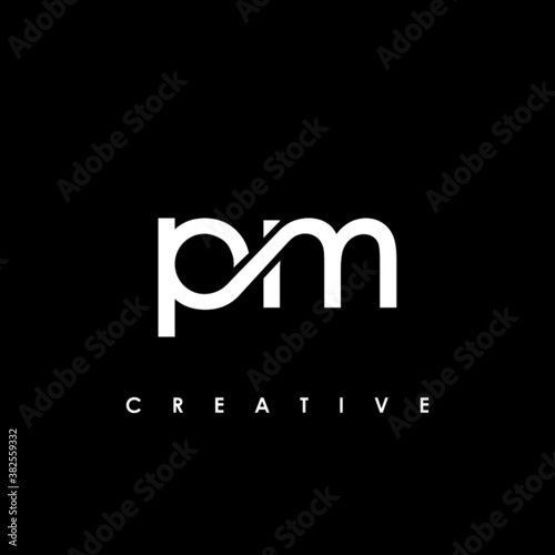 PM Letter Initial Logo Design Template Vector Illustration