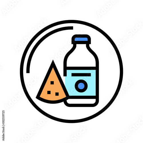 dairy department store color icon vector. dairy department store sign. isolated symbol illustration