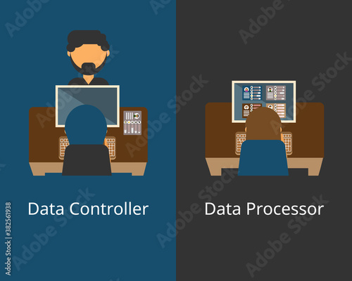 Data Controller compare with data processor vector
