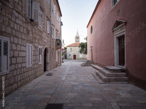 Street of the old town of Rab in Croatia