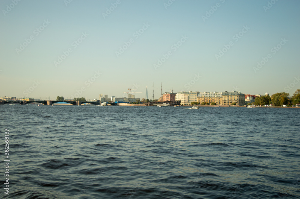 On the Neva river in Saint Petersbu