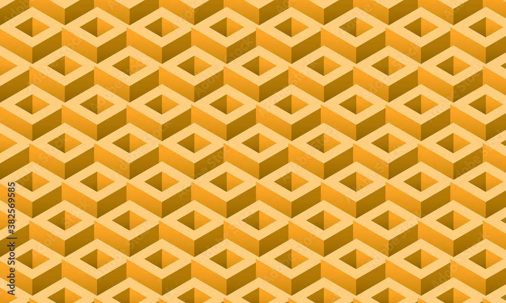 Abstract Cuboid background orange. vector. Repeated and seamless pattern. Color theme is an old style retro Abstract Cuboid background orange. vector. Repeated and seamless pattern. Color theme is an old style retro