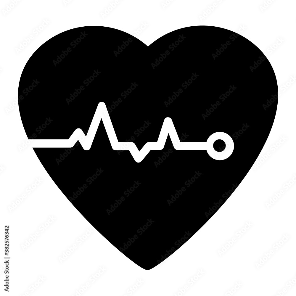 Human Heart With Pulse Sign Concept Vector Icon Design, Quit Smoking Symbol on White background, Bad habit Sign Human Heart With Pulse Sign Concept Vector Icon Design, Quit Smoking Symbol on White background, Bad habit Sign