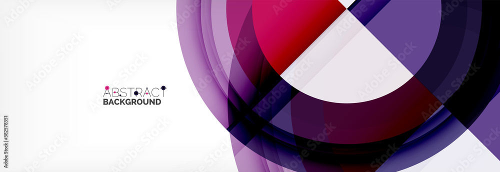 Obraz premium Round shapes, triangles and circles. Modern abstract background