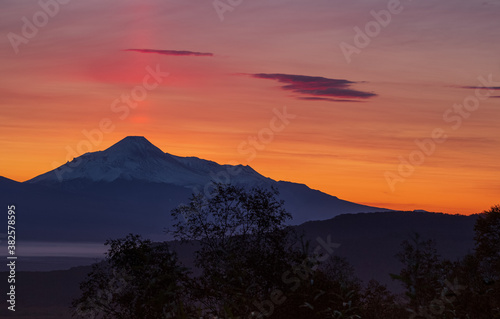 Kamchatka, sunrise over Avachinsky volcano