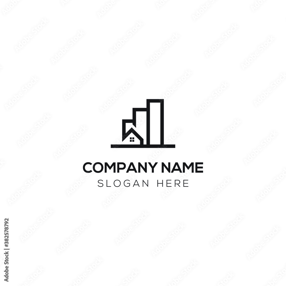 Home building logo design vector EPS10