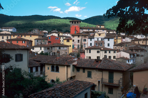View of Loro Ciuffenna which is the name of one of the nicest medieval town in Italy 