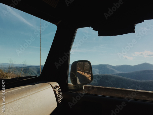 Driving on Blue Ridge Parkway