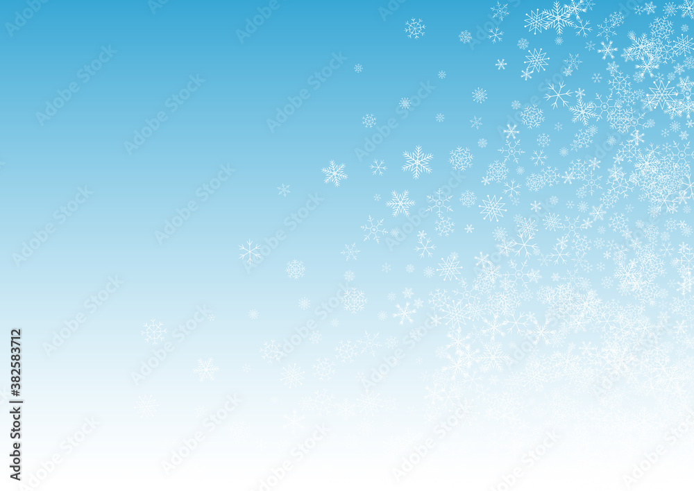 Silver Snow Vector Blue Background. New Snowflake Silver Snow Vector Blue Background. New Snowflake