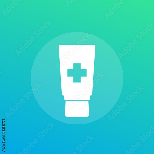 ointment cream, tube medicine icon