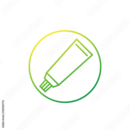 ointment cream, tube vector line icon
