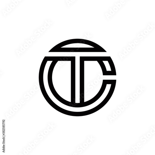 c t ct tc initial logo design vector symbol graphic idea creative