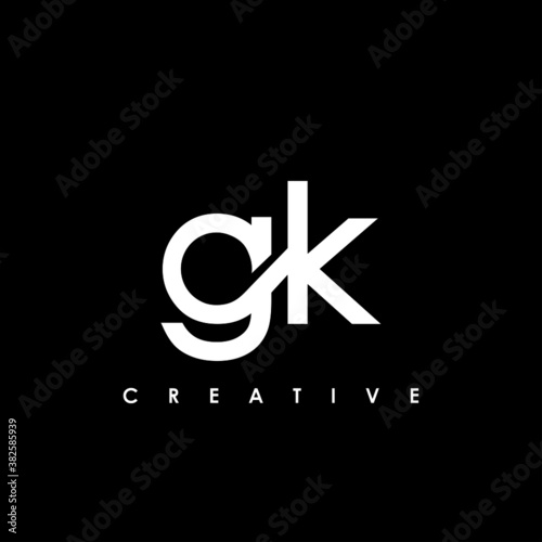 GK Letter Initial Logo Design Template Vector Illustration