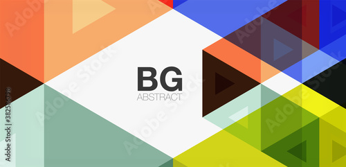 Mosaic triangle pattern abstract background for cover, banner, flyer and poster and other template