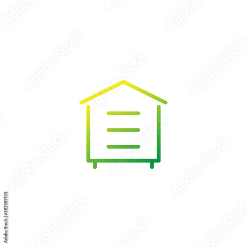 Hive, bee house icon, line vector