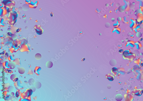 Holographic 3d Abstract Vector Blue Background.  © Natallia