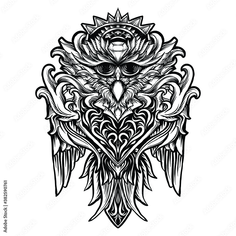 tattoo and t-shirt design black and white hand drawn owl bird engraving ornament premium vector tattoo and t-shirt design black and white hand drawn owl bird engraving ornament premium vector