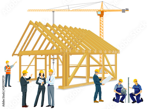 Holzhaus bauen mit Handwerkern und Architekten
