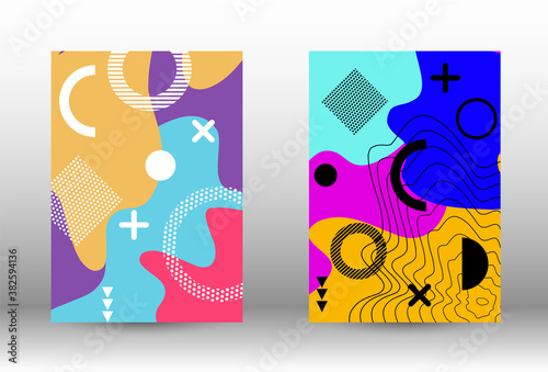 Memphis background set covers.