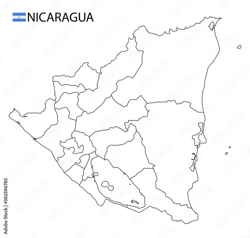 Maps Black And White Outline Clipart Nicaragua Map 21 - vrogue.co