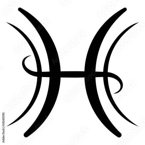 Pisces Symbol Vector 