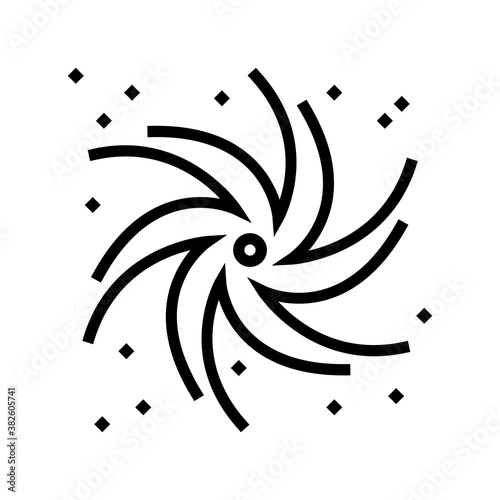 Fototapeta Naklejka Na Ścianę i Meble -  black hole line icon vector. black hole sign. isolated contour symbol black illustration