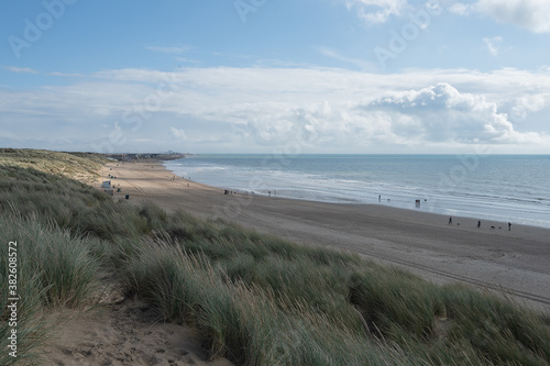View of Camber Sands from the top of a sand dune