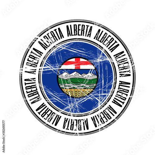 Alberta province stamp