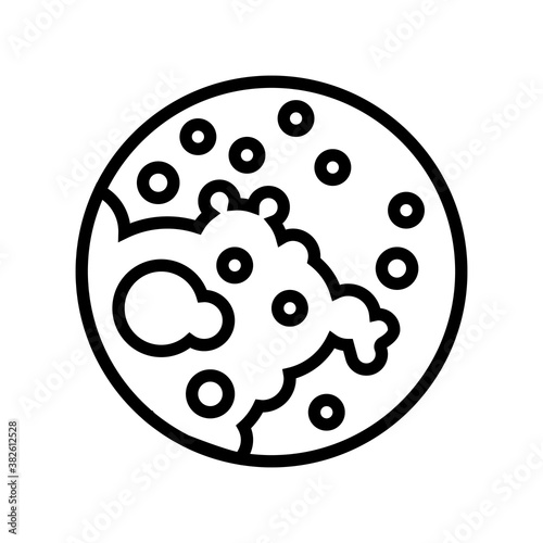 atopic dermatitis skin disease line icon vector. atopic dermatitis skin disease sign. isolated contour symbol black illustration