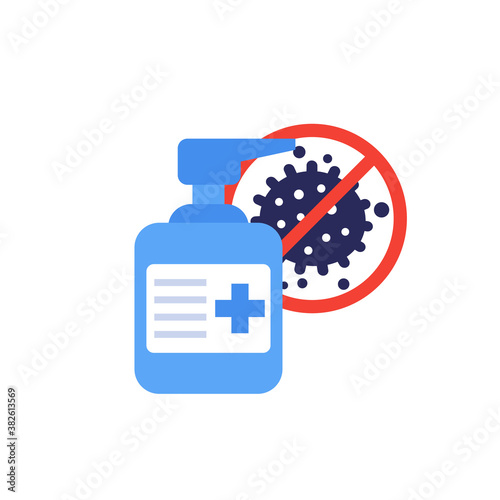 antiseptic, antibacterial gel, hand sanitizer icon