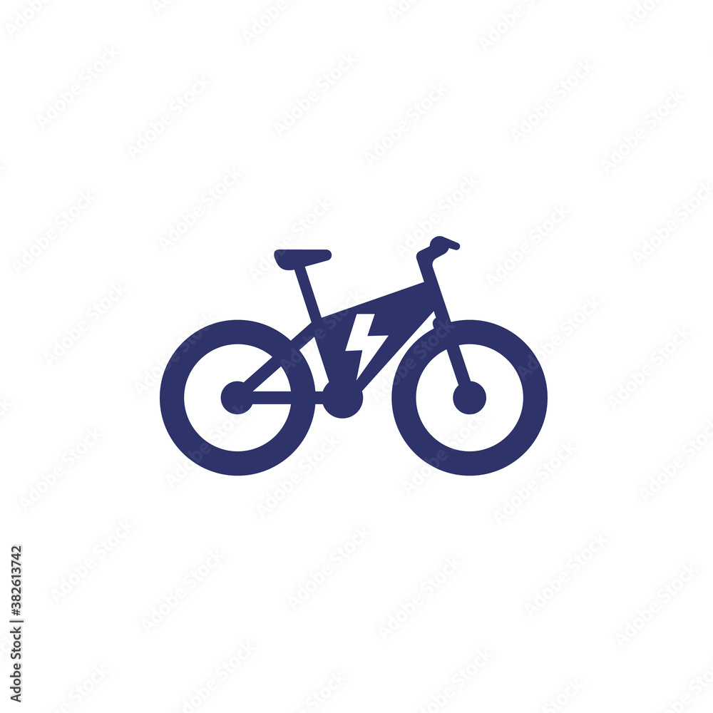 Fototapeta premium Electric bike with fat tires icon