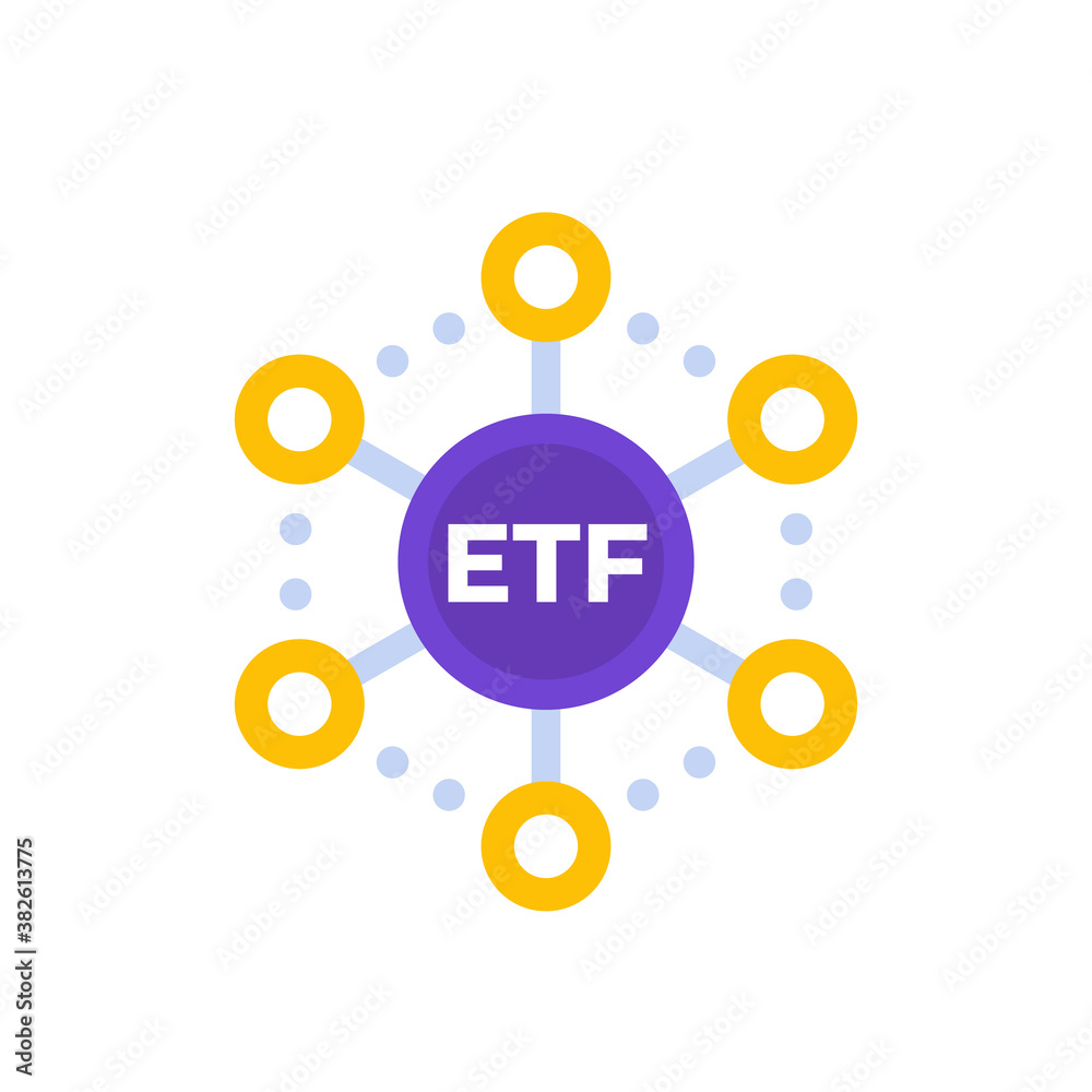 ETF, exchange traded fund vector ETF, exchange traded fund vector