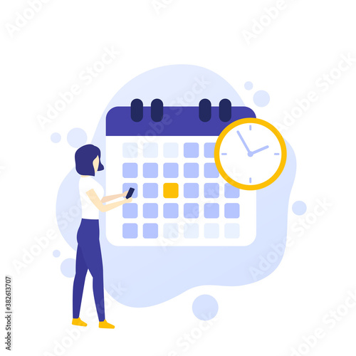 deadline and time management vector art