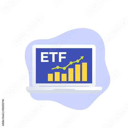 ETF icon, exchange traded fund vector