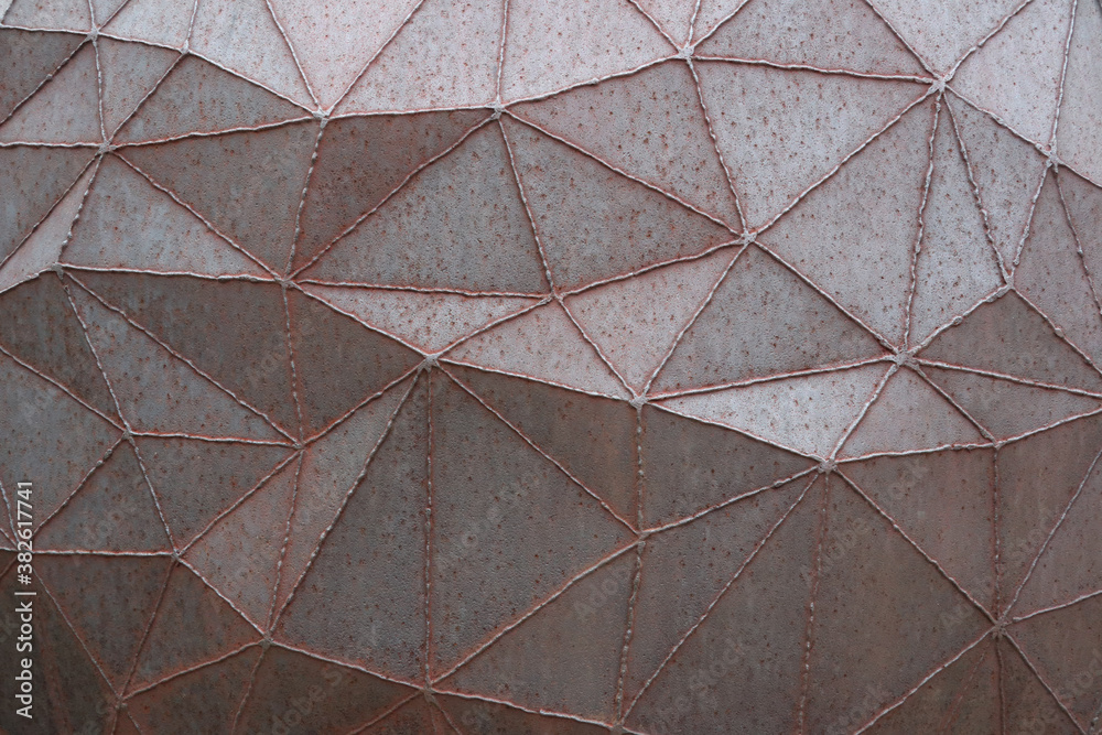 テクスチャー　ざらついた金属製の三角形の集合体　texture of triangles 