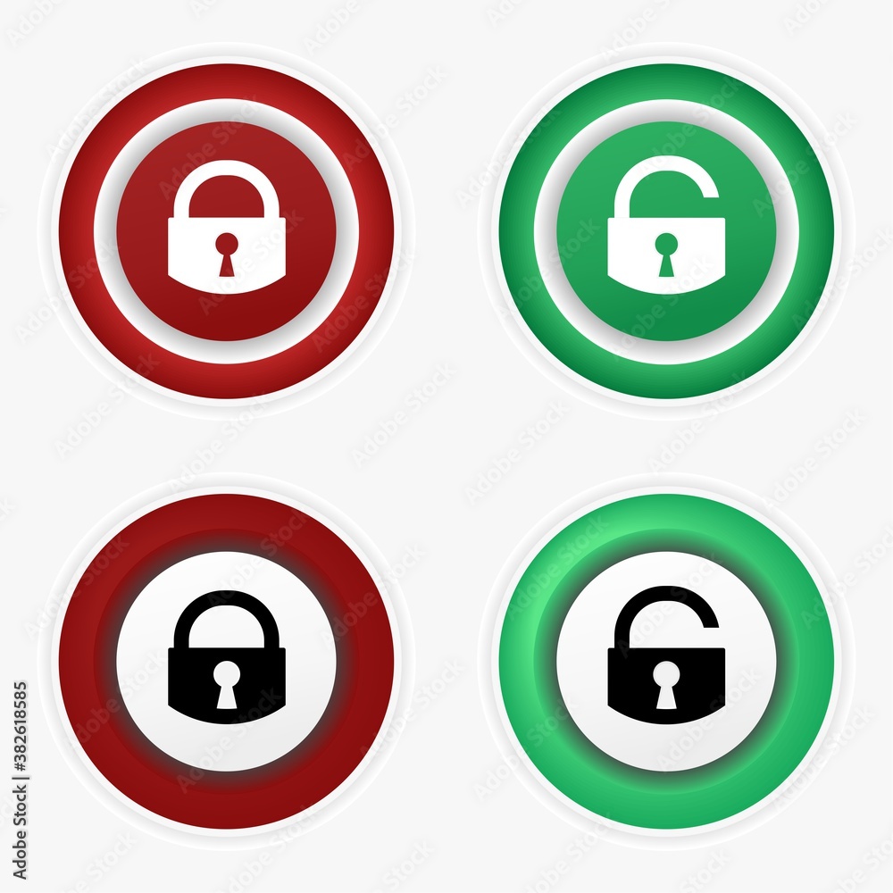 Lock and unlock icon. Accessibility. Illustration vector Lock and unlock icon. Accessibility. Illustration vector