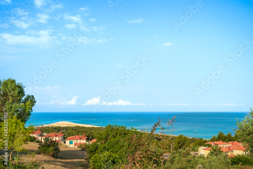 view from the hills of Possidi  Halkidiki Greece