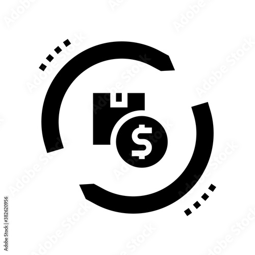 import and export package glyph icon vector. import and export package sign. isolated contour symbol black illustration